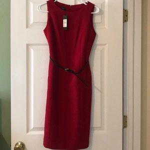 NWT Talbots sheath dress, dark red, size 2p.